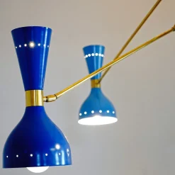 Lampadario Contrappeso, 4 tonalità di blu