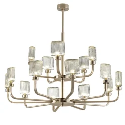 Lampadario Crystal Cup a 15 Luci In Cristallo Trasparente