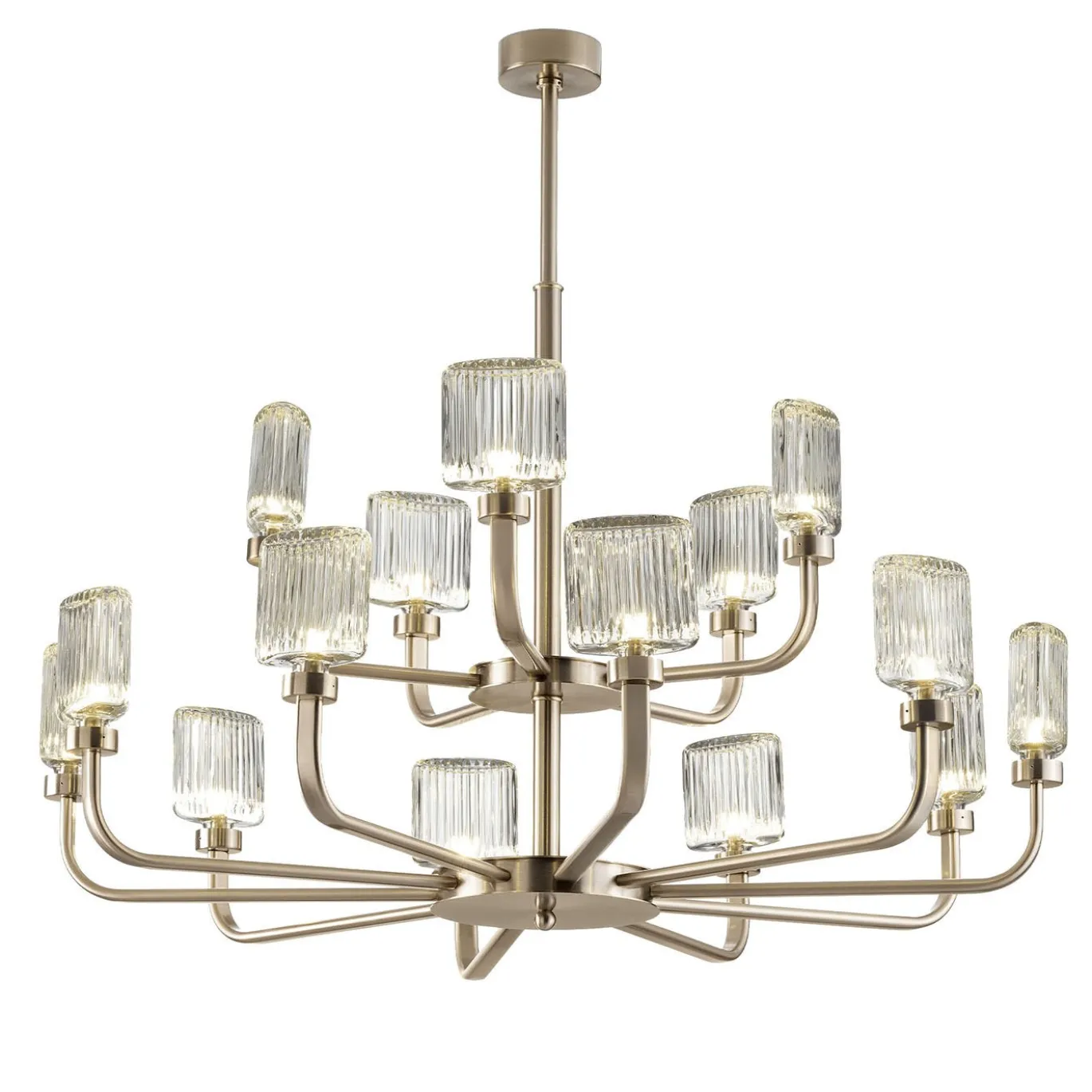 Lampadario Crystal Cup a 15 Luci In Cristallo Trasparente