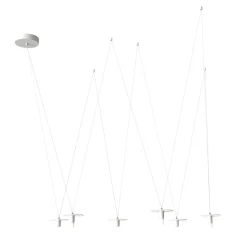 Lampadario D02 a 6 Luci in Bianco