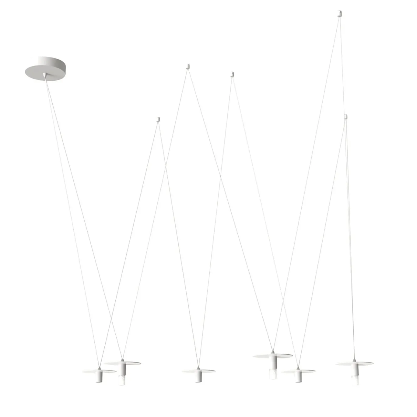 Lampadario D02 a 6 Luci in Bianco