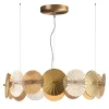 Lampadario Dandelion oro e trasparente