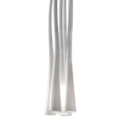 Lampadario Diatomea 5 Elementi in vetro bianco