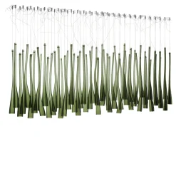 Lampadario Diatomea 55 Elementi in Vetro Verde