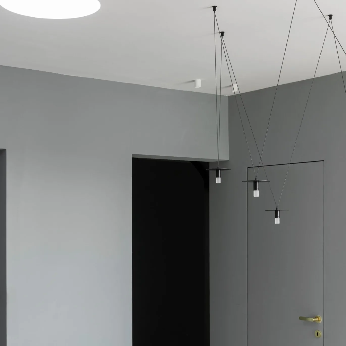 Lampadario D02 Nero Mix a 6 Luci