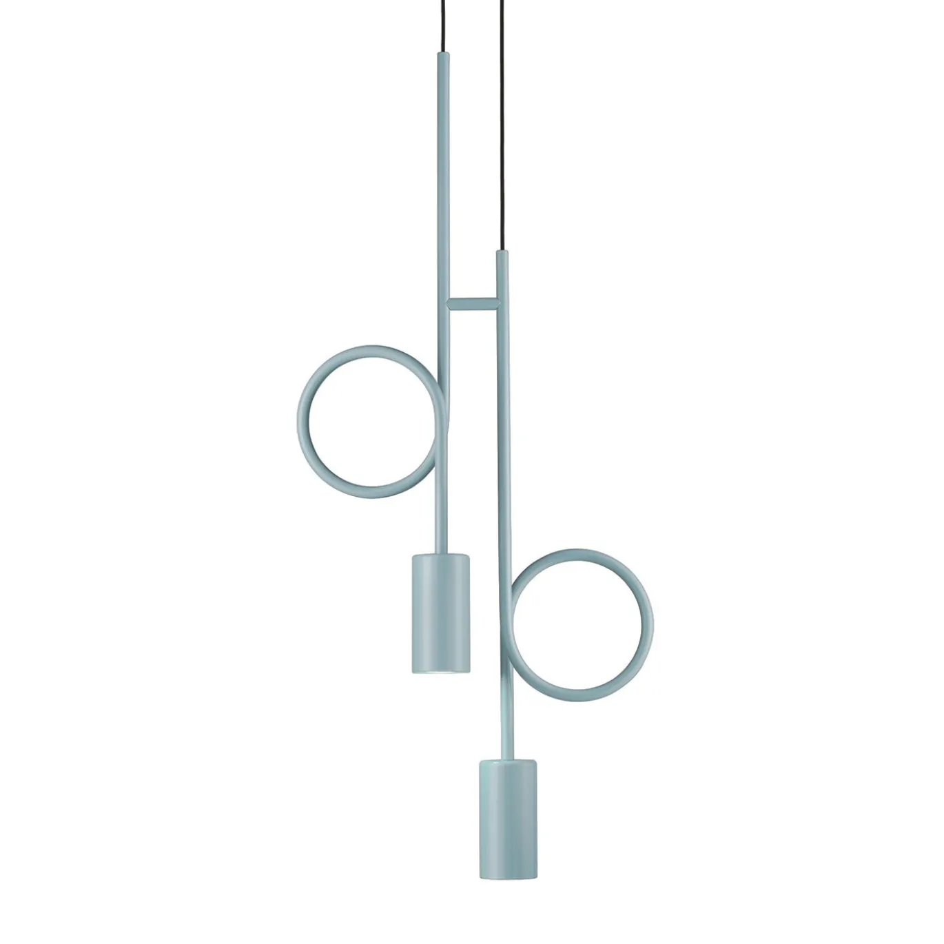 Lampadario Dopamine S2 in acciaio azzurro
