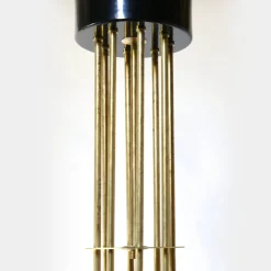Lampadario Fascino a 8 luci in ottone e nero di Carlo Nason