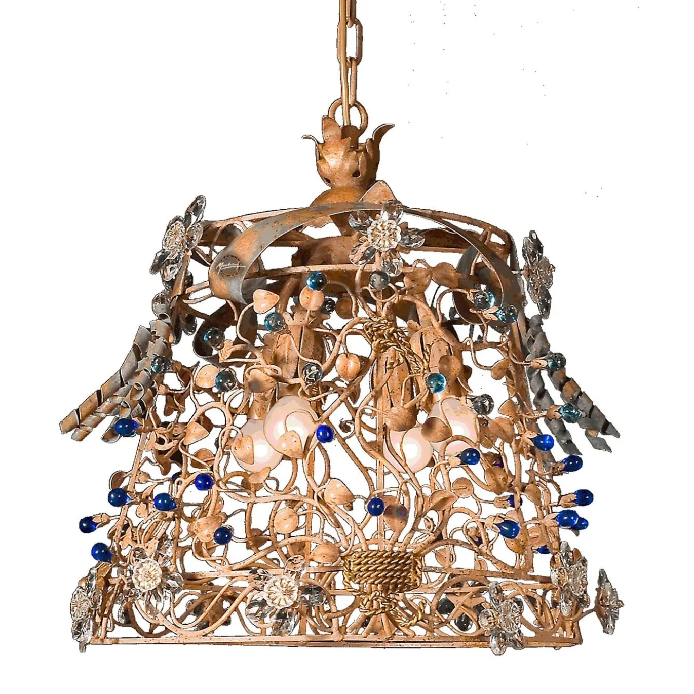 Lampadario floreale a 4 luci 104