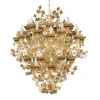 299 Lampadario floreale dorato a 45 luci