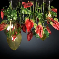 Lampadario Flower Power Anthurium nero