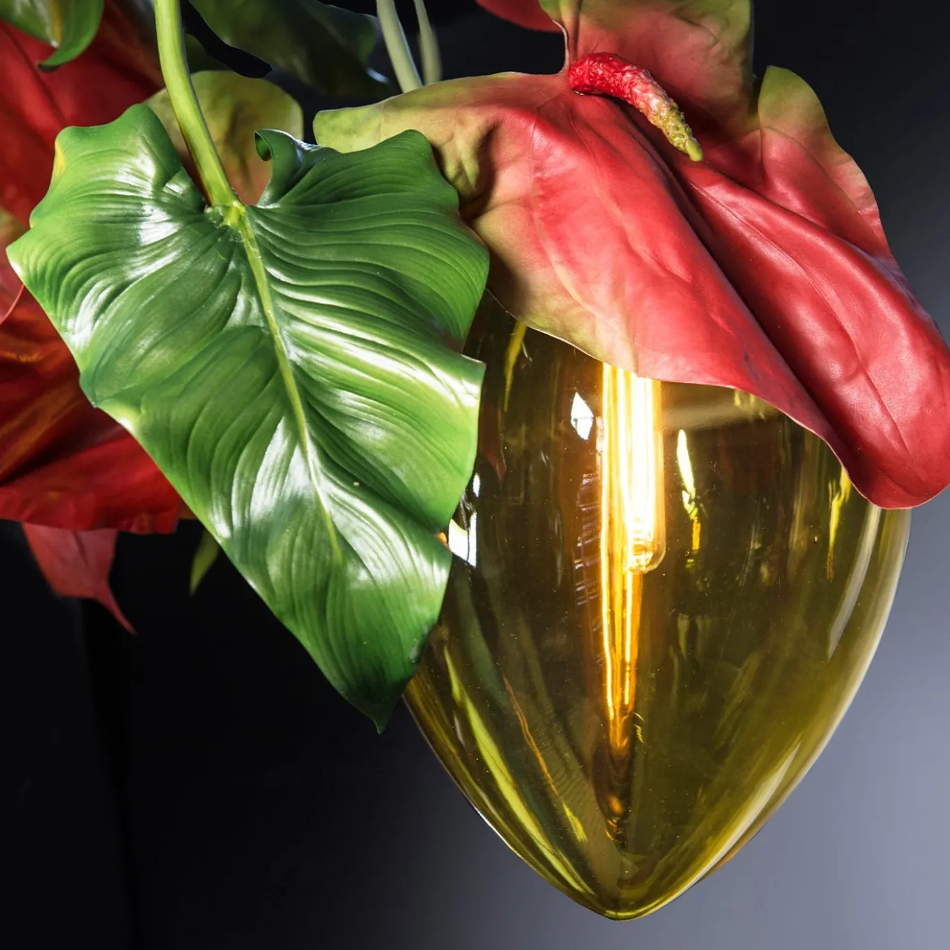 Lampadario Flower Power Anthurium nero