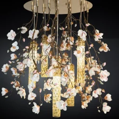 Lampadario Flower Power Magnolia bianco