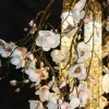 Lampadario Flower Power Magnolia Square bianco e oro