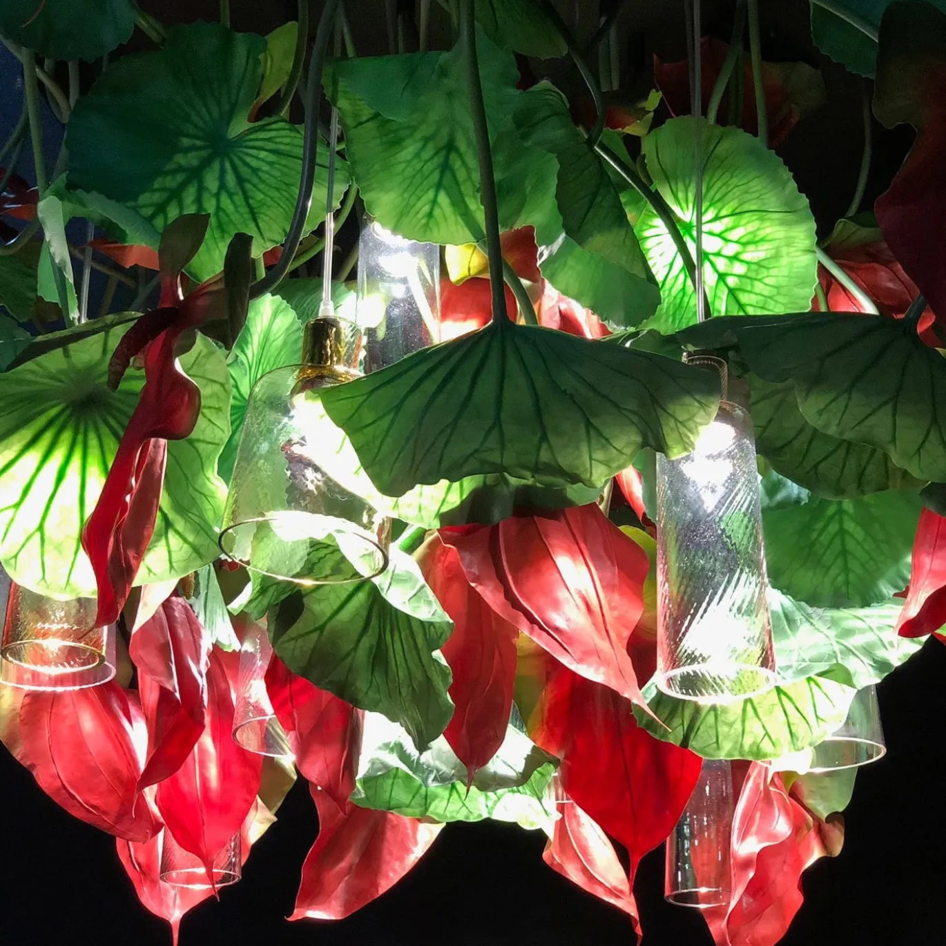 Lampadario Flower Power Red Anthurium