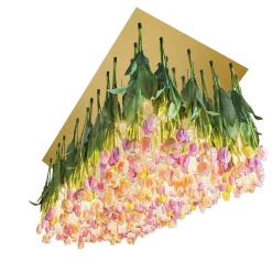 Lampadario Flower Power Tulip in Vetro di Murano