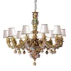Lampadario Flowery a 12 luci in oro
