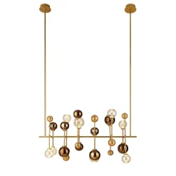 Lampadario Fluxus bronzato