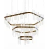 Lampadario Forest in vetro e ottone