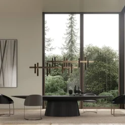 Lampadario Forest Light in ottone finitura oro e bronzo fuso