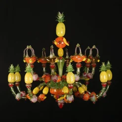 Lampadario Frutta 16 luci in policromia