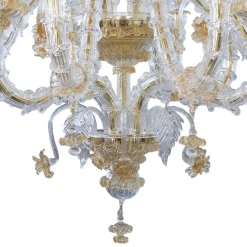 Lampadario Gaia in vetro oro