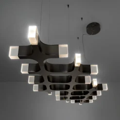 Lampadario Galassia in Nichel Nero