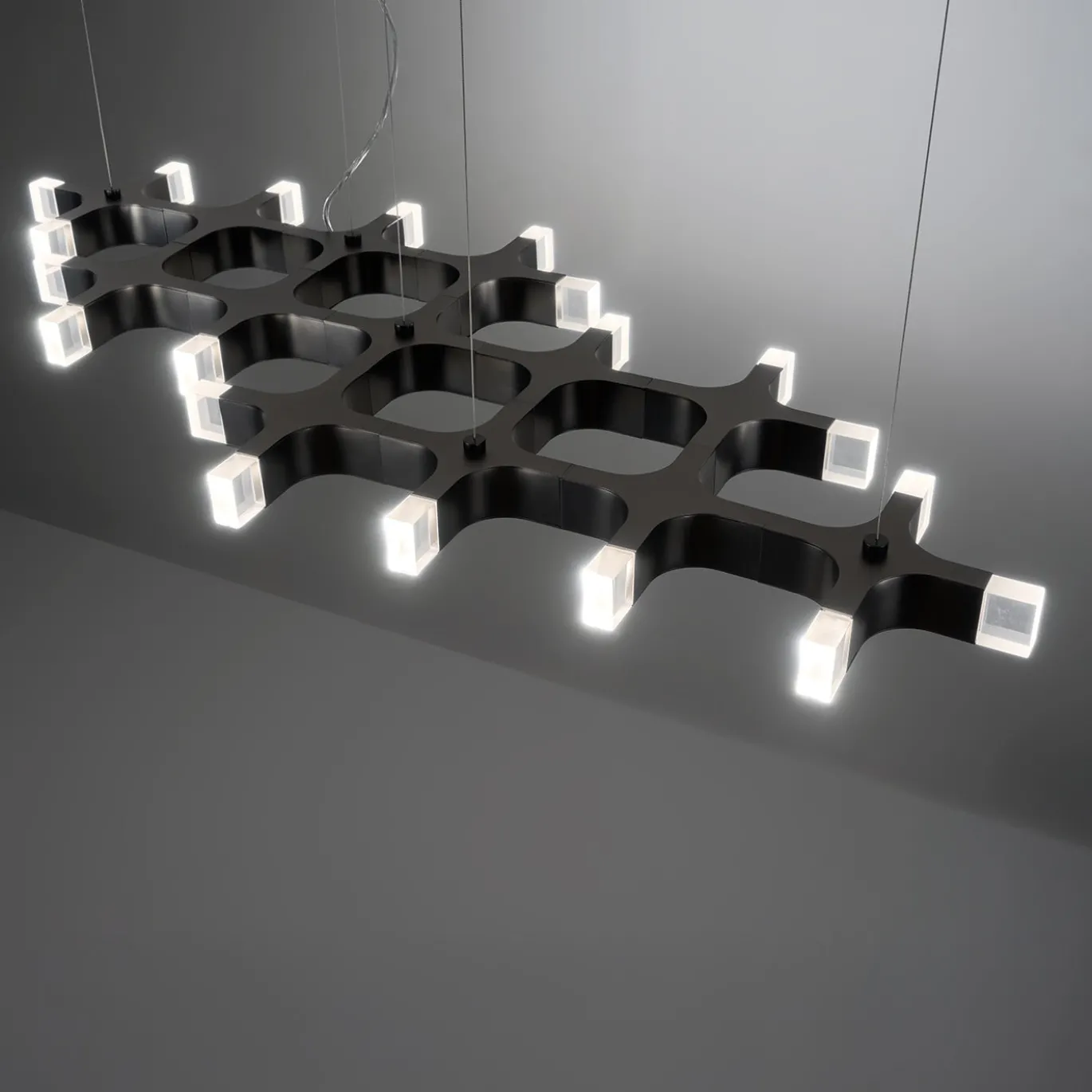 Lampadario Galassia in Nichel Nero