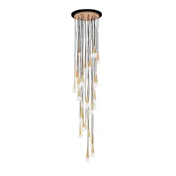 Lampadario Galassia Poly-Light in ottone