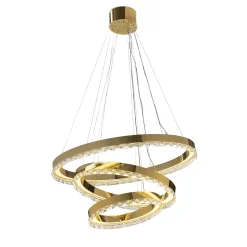Lampadario Galaxy in cristallo ad anelli