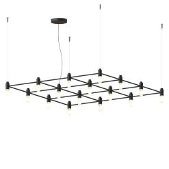 Lampadario Geometrico Quadrante Medio Nero #2