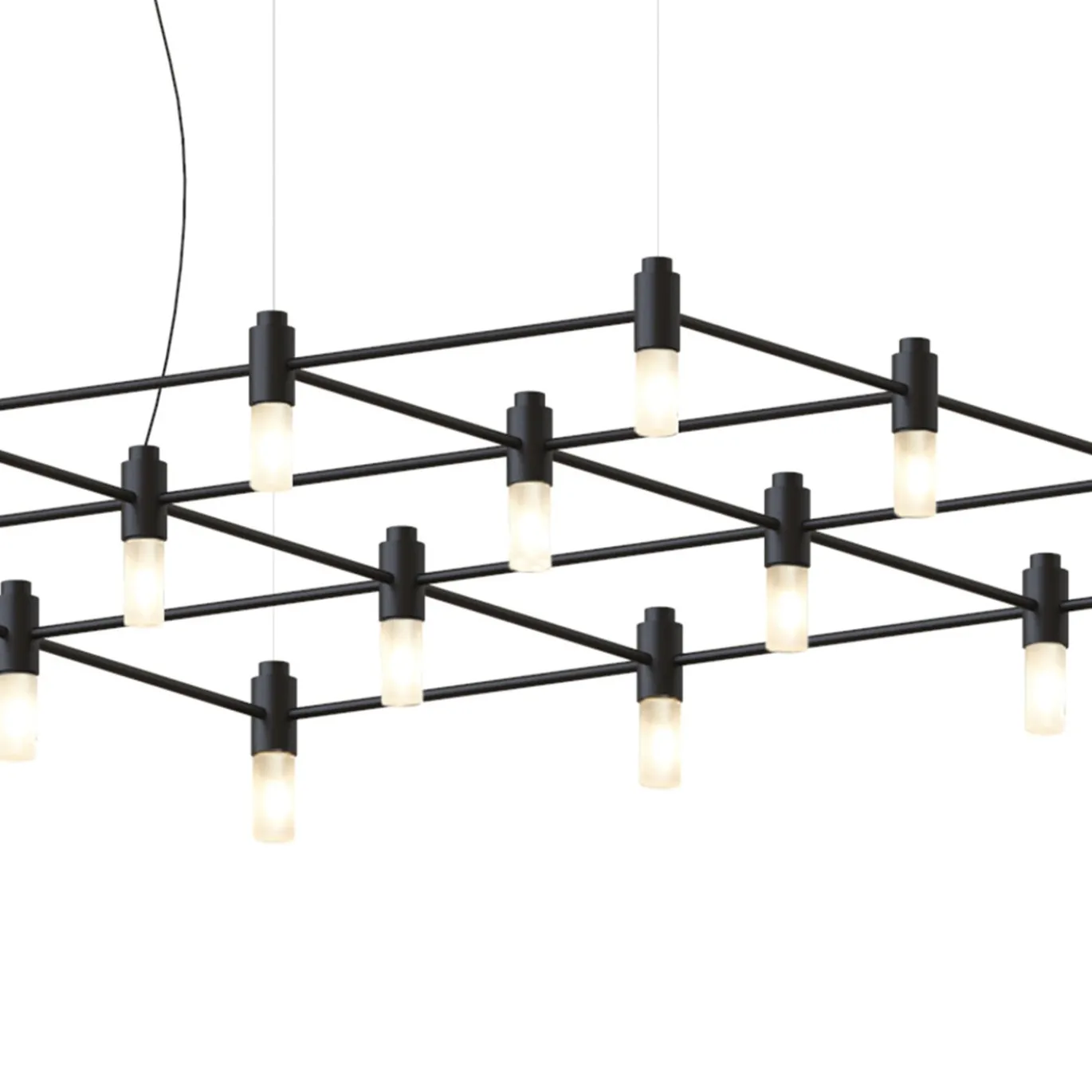 Lampadario Geometrico Quadrante Medio Nero #2