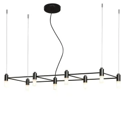 Lampadario Geometrico Quadrante Medio Nero #1