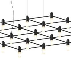 Lampadario Geometrico Quadrante Grande Nero #2