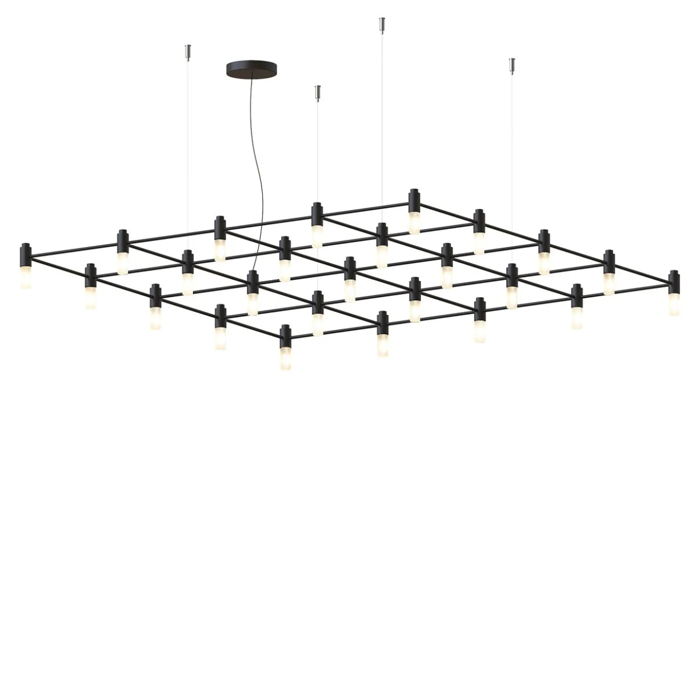 Lampadario Geometrico Quadrante Grande Nero #2