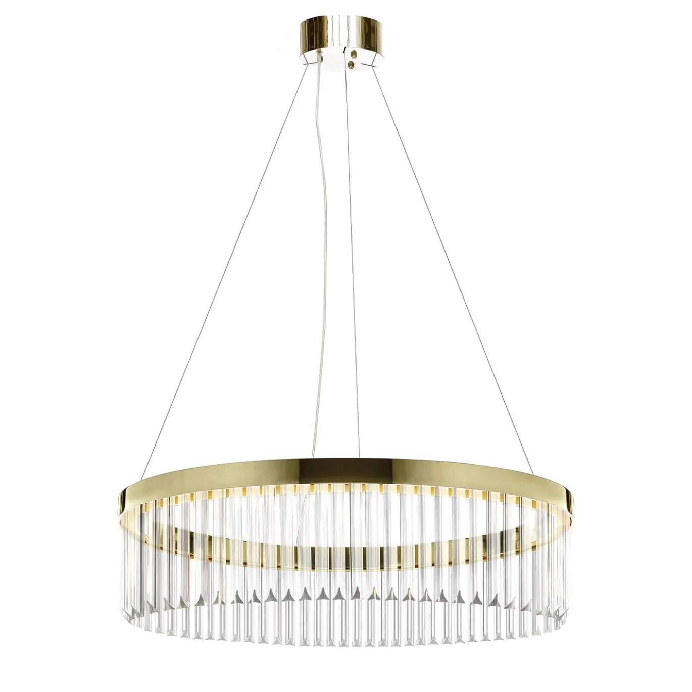 Lampadario grande con anello d'oro morbido