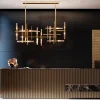 Lampadario grande in ottone e cristallo Mikado