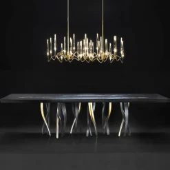 Lampadario IL PEZZO 3 Lungo a 30 LUCI ORO