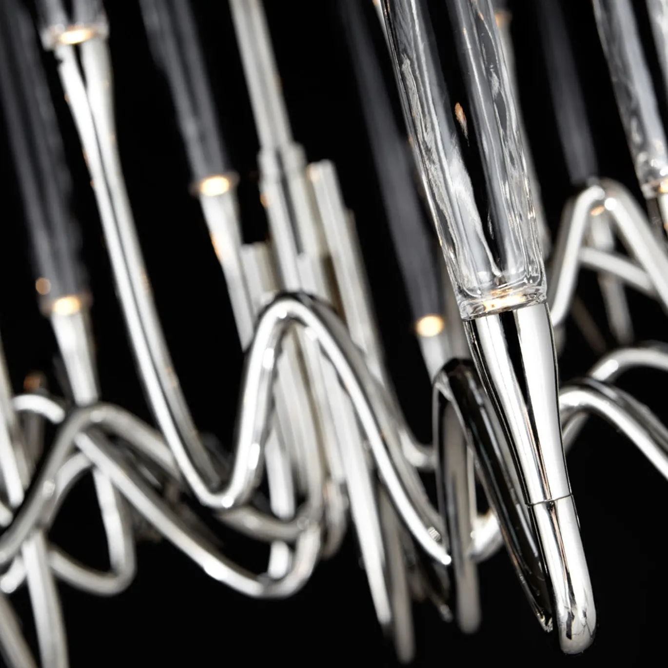 Lampadario Il Pezzo 3 Lungo a 42 Luci Nickel