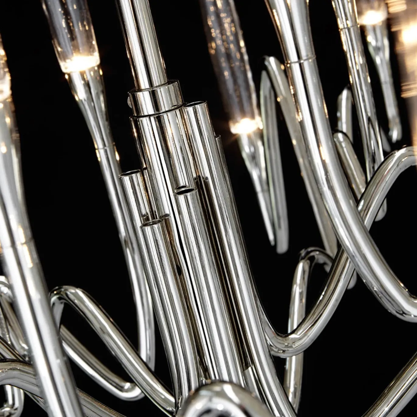 Lampadario Il Pezzo 3 Lungo a 42 Luci Nickel