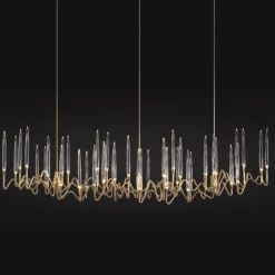 Lampadario Il Pezzo 3 Lungo a 42 Luci Oro