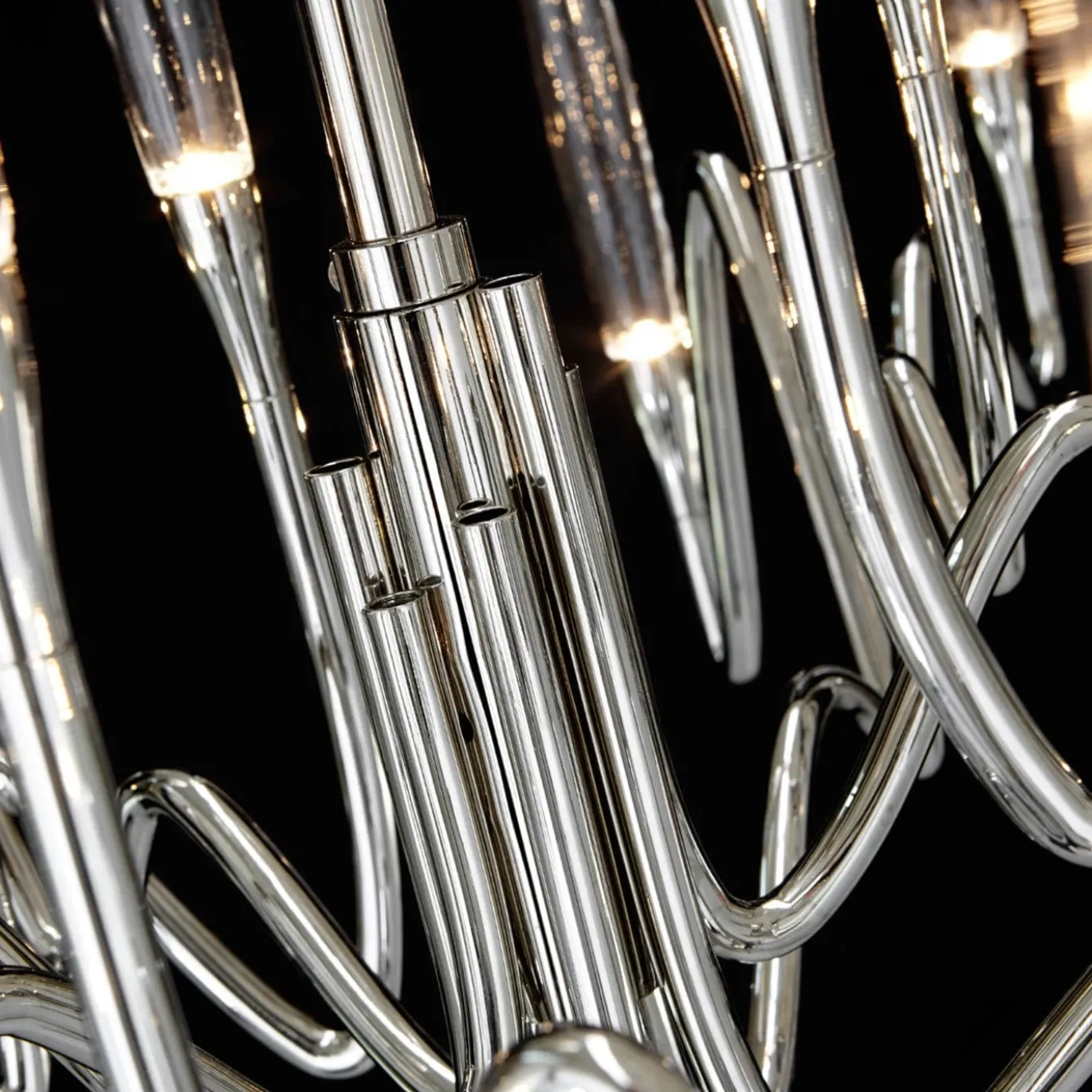 Lampadario Il Pezzo 3 Lungo a 30 Luci Nickel