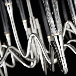 Lampadario Il Pezzo 3 Lungo a 18 luci nickel