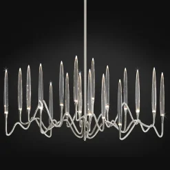 Lampadario Il Pezzo 3 Lungo a 18 luci nickel