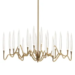 Lampadario Il Pezzo 3 Lungo a 18 Luci Oro