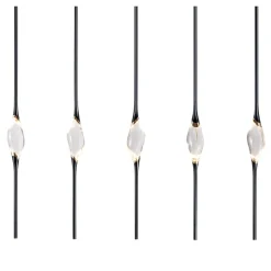 Lampadario Il Pezzo 12 lungo nero-oro