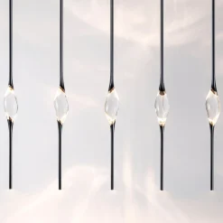 Lampadario Il Pezzo 12 lungo nero-oro