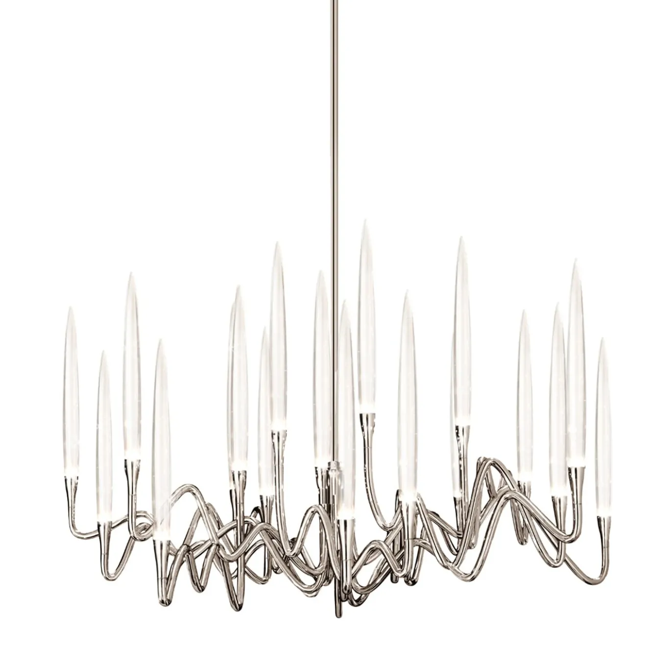 Lampadario Il Pezzo 3 Tondo a 21 luci nickel