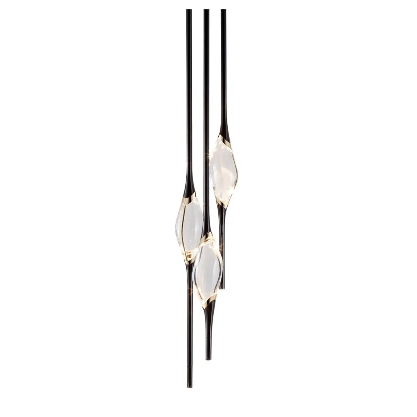 Lampadario Il Pezzo 12 Tondo Nero-Oro