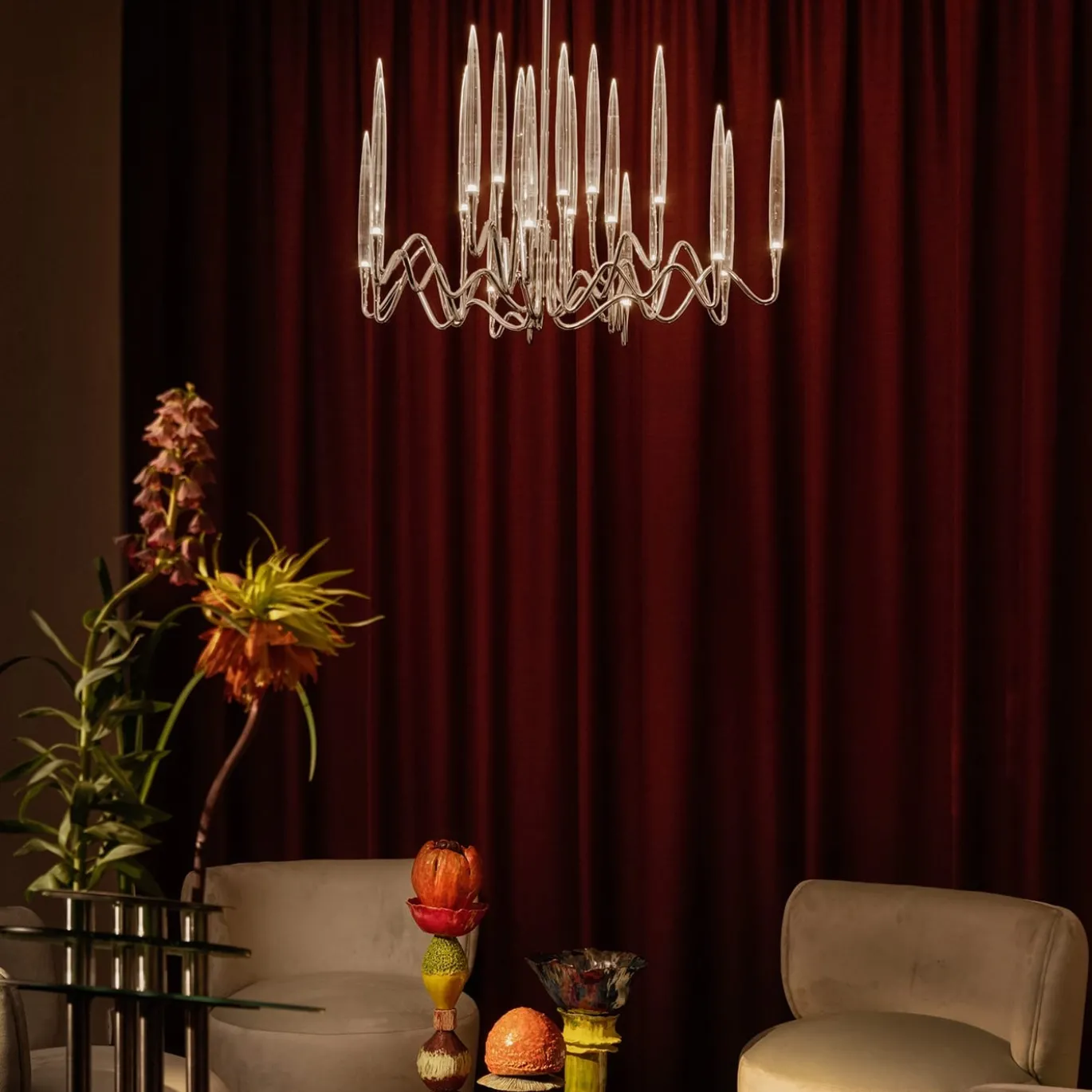 Lampadario Il Pezzo 3 Tondo Nickel