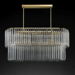 Lampadario imperiale ovale a triedro